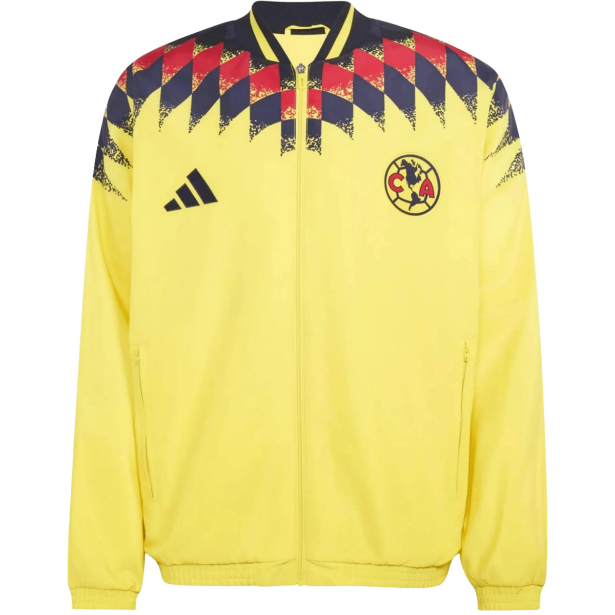 Club America Windbreaker Jacket Yellow 2026/27 (back view)