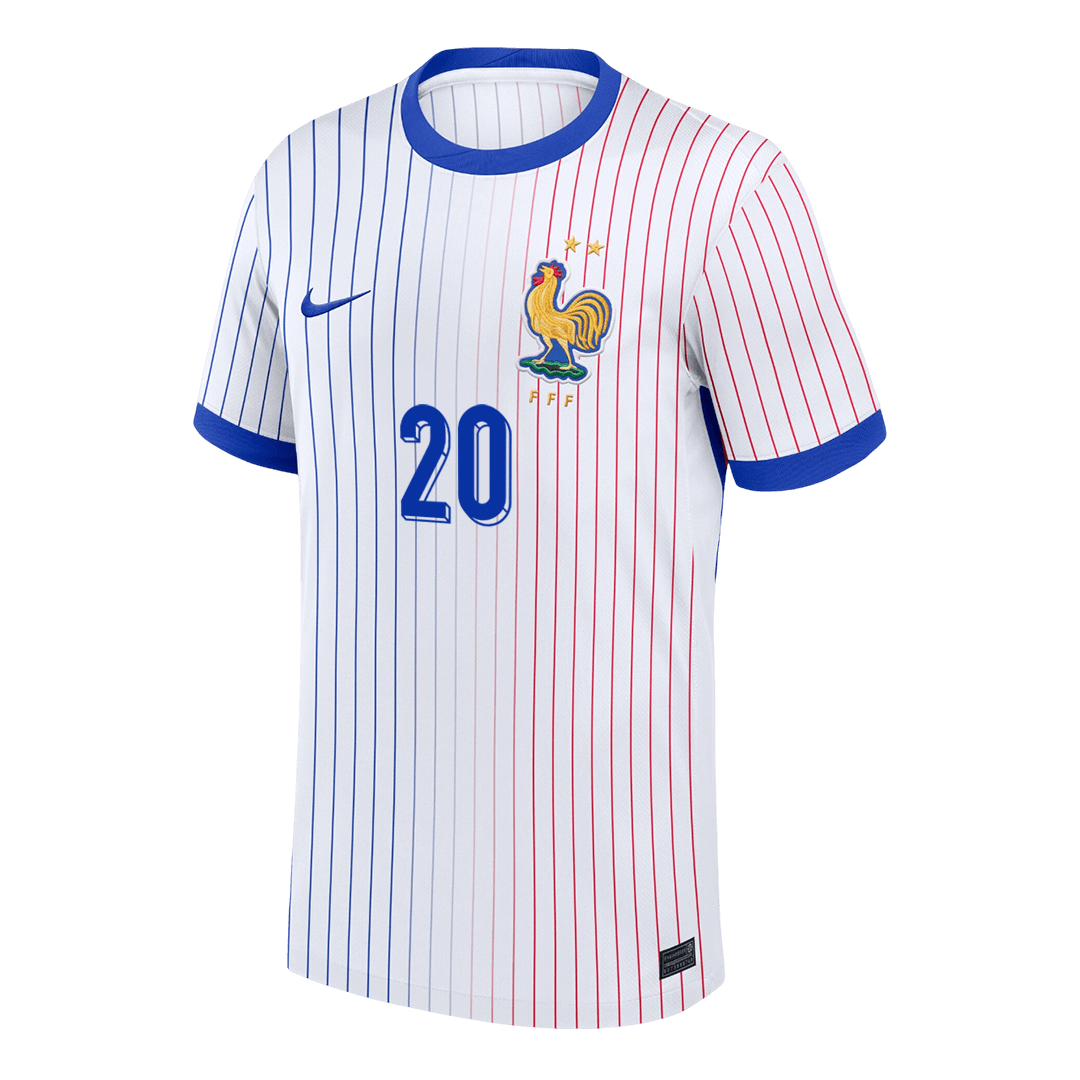 COMAN #20 France Away Jersey 2024 (back view)