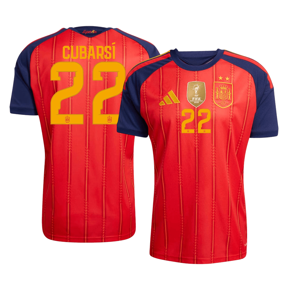 CUBARSÍ #22 Spain Home Winners 2 Star Match Jersey Player Version 2026