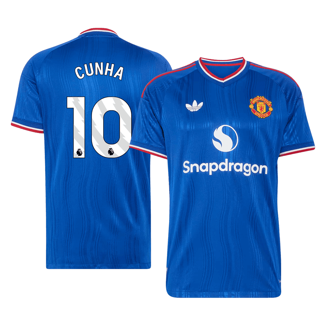 CUNHA #10 Manchester United Away Match Jersey Player Version 2026/27