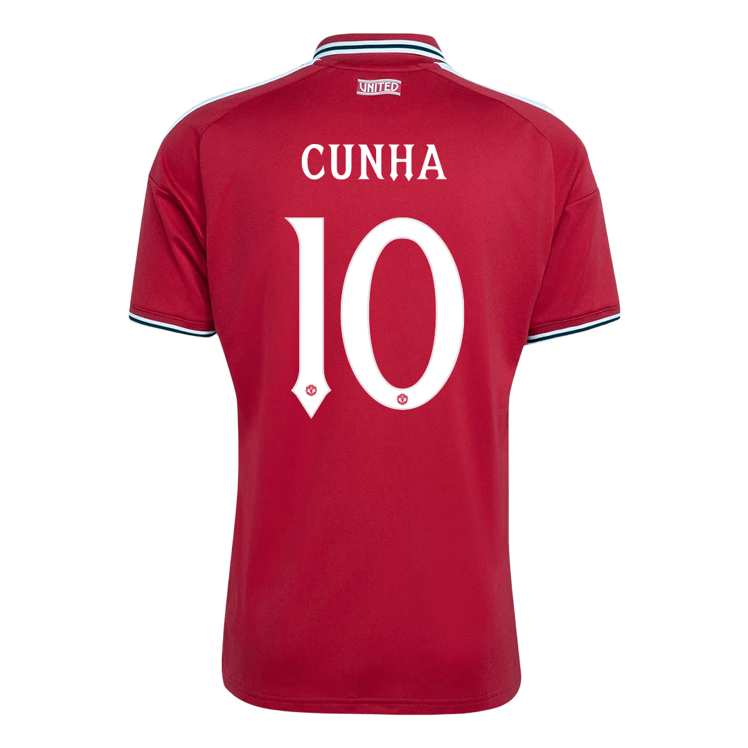 CUNHA #10 Manchester United Home Jersey 2026/27 (back view)
