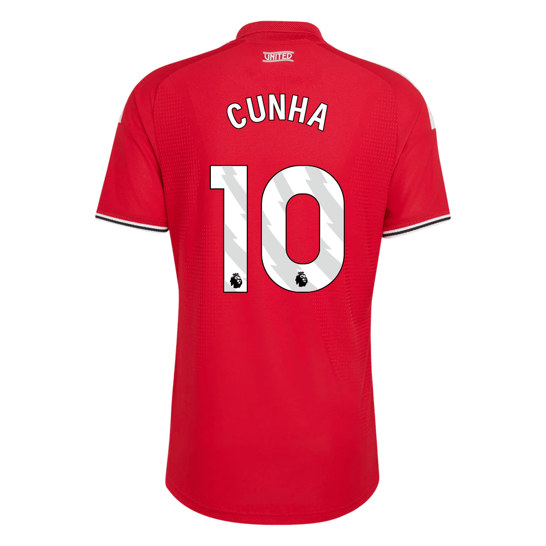 CUNHA #10 Manchester United Home Match Jersey Player Version 2026/27 (back view)