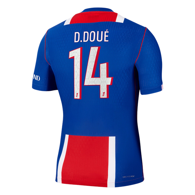 D. DOUÉ #14 PSG Home Match Jersey Player Version 2026/27 (back view)