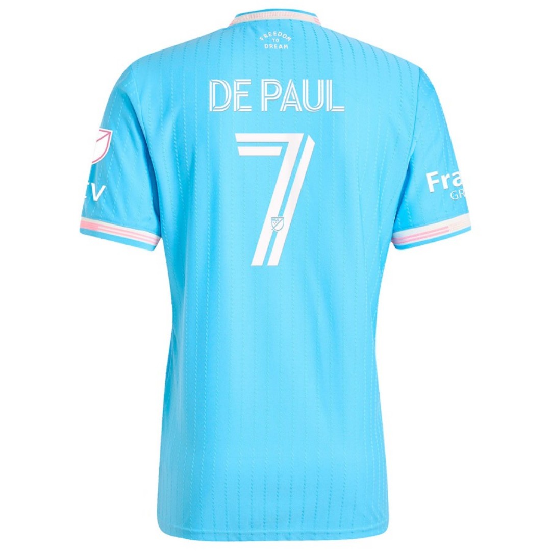 DE PAUL #7 Inter Miami CF Third Match Jersey Player Version 2025 (back view)