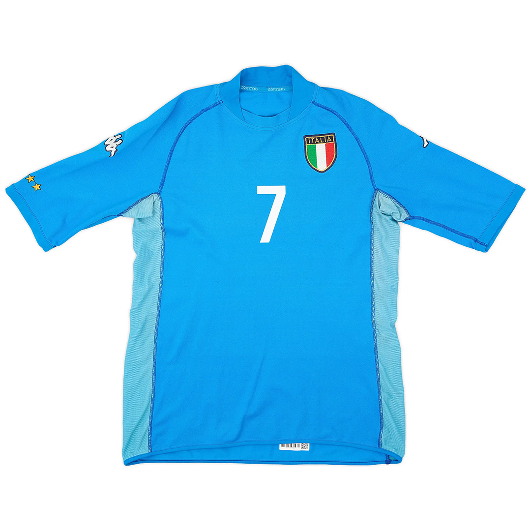 DEL PIERO #7 Retro Italy Home Jersey World Cup 2002 (back view)