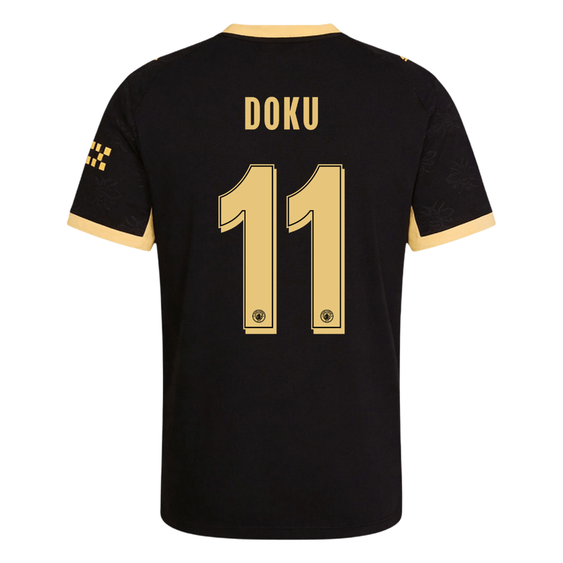 DOKU #11 Manchester City Away Match Jersey Player Version 2026/27 - UCL Font