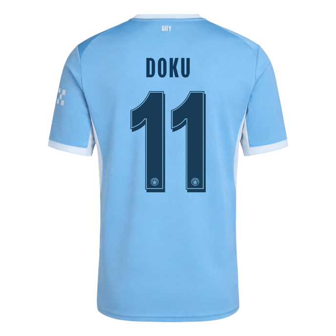 DOKU #11 Manchester City Home Jersey 2026/27 - UCL Font