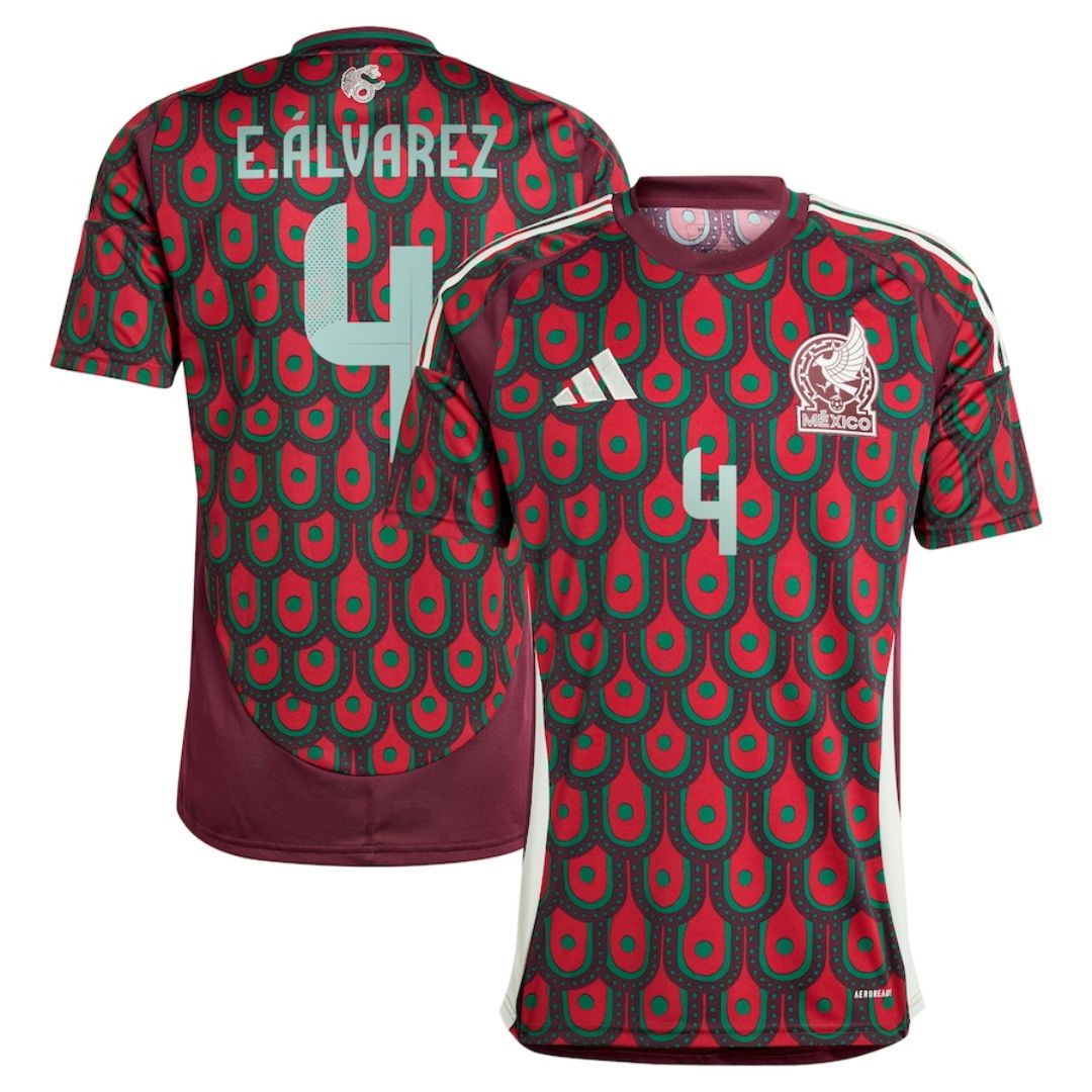 E.ÁLVAREZ #4 Mexico Home Jersey Copa America 2024 (back view)