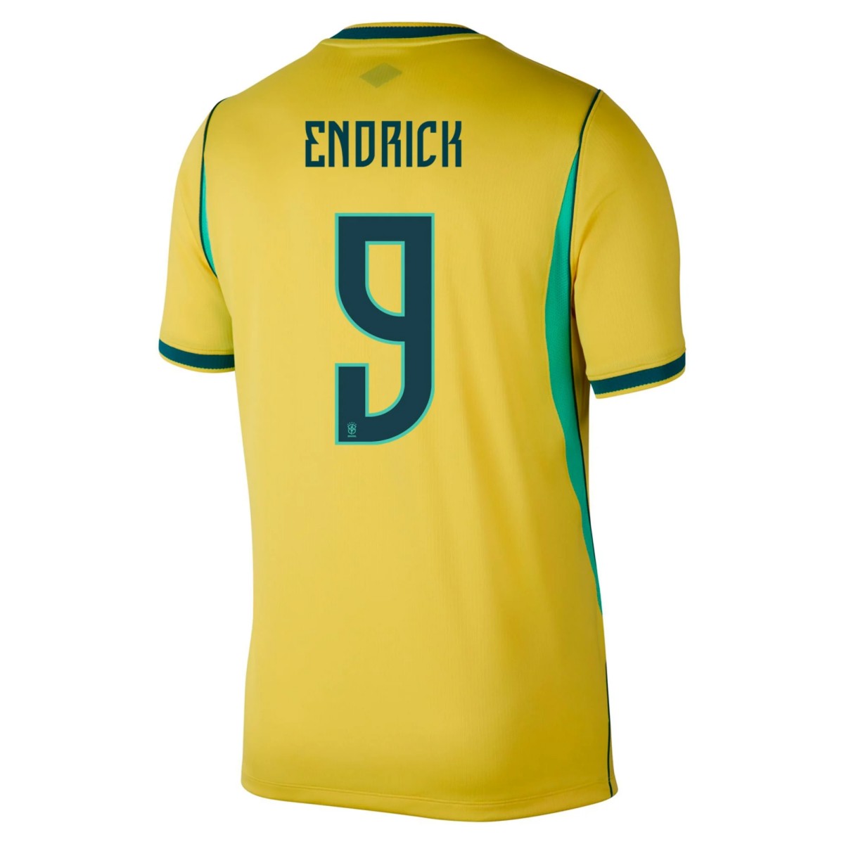 Endrick #9 Brazil Home Jersey World Cup 2026 (back view)