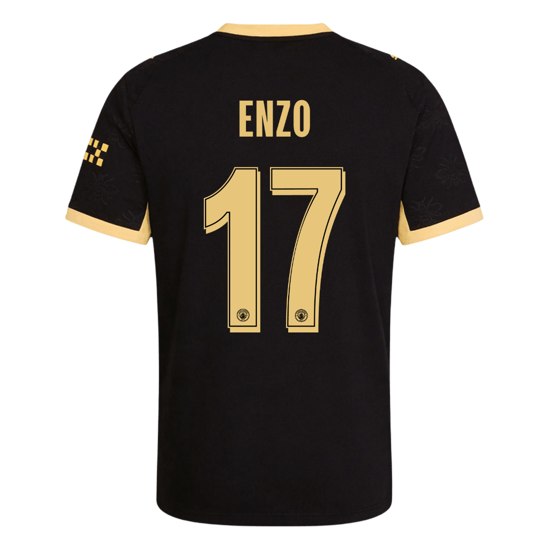 ENZO #17 Manchester City Away Match Jersey Player Version 2026/27 - UCL Font