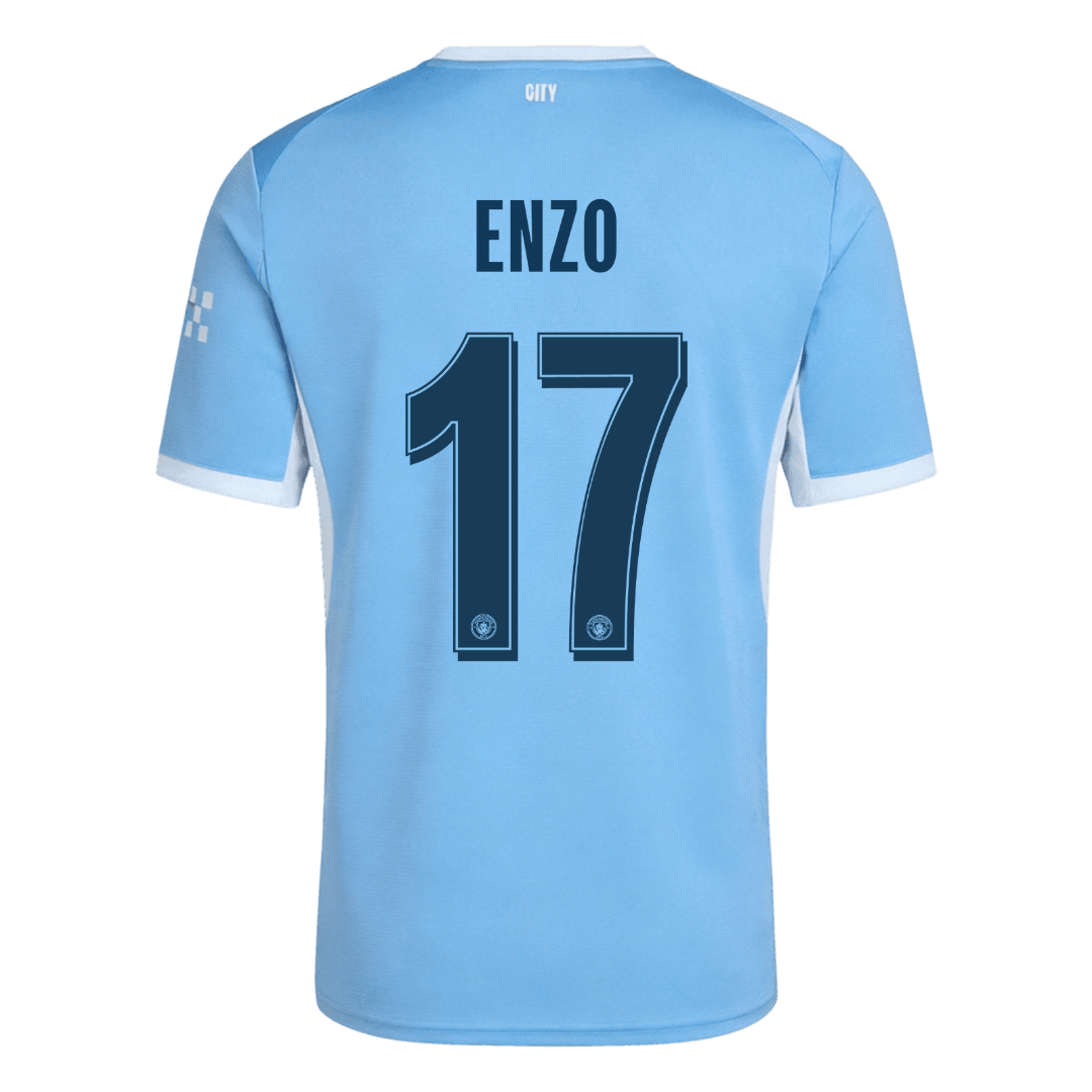 ENZO #17 Manchester City Home Jersey 2026/27 - UCL Font