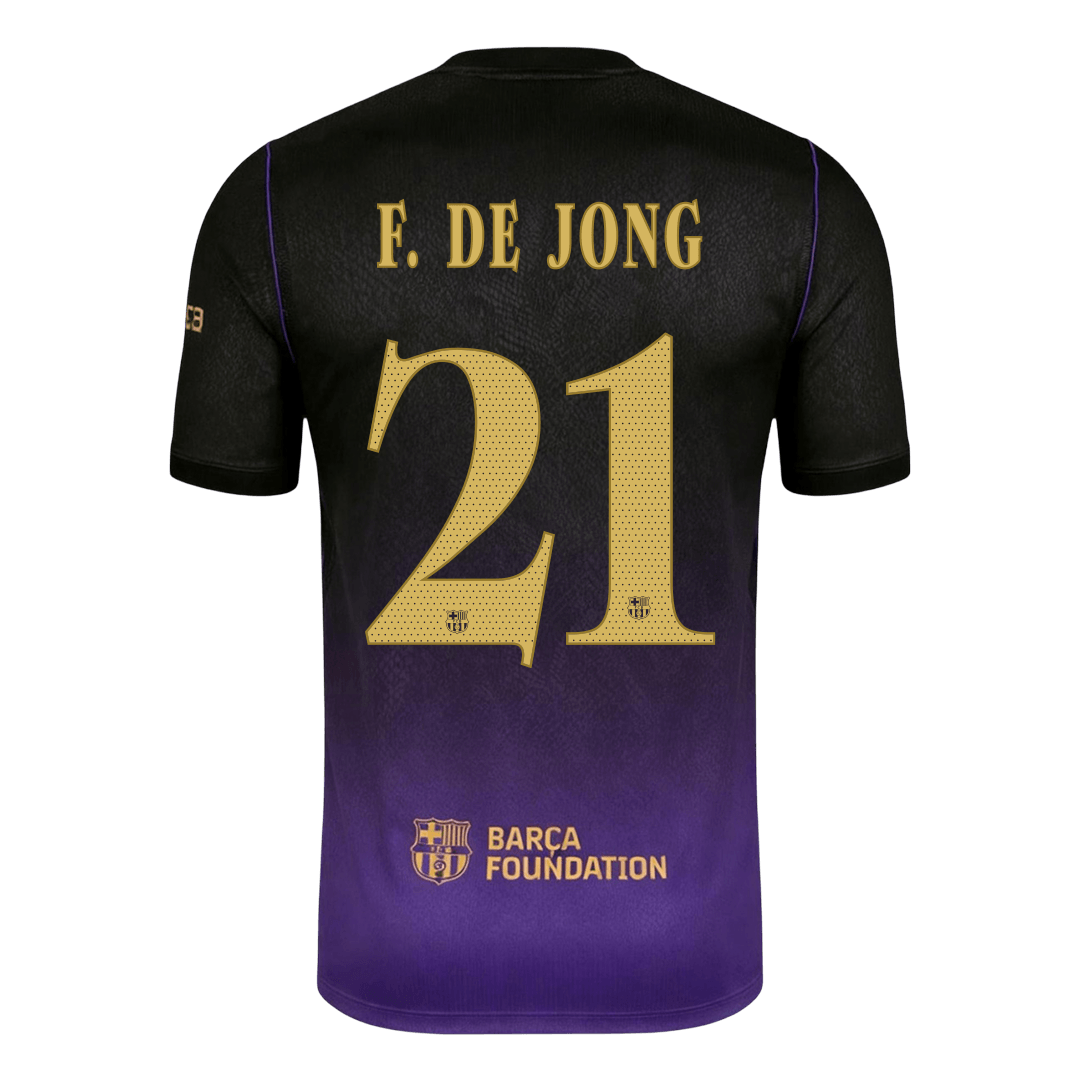 F. DE JONG #21 Barcelona Away Jersey 2026/27 (back view)