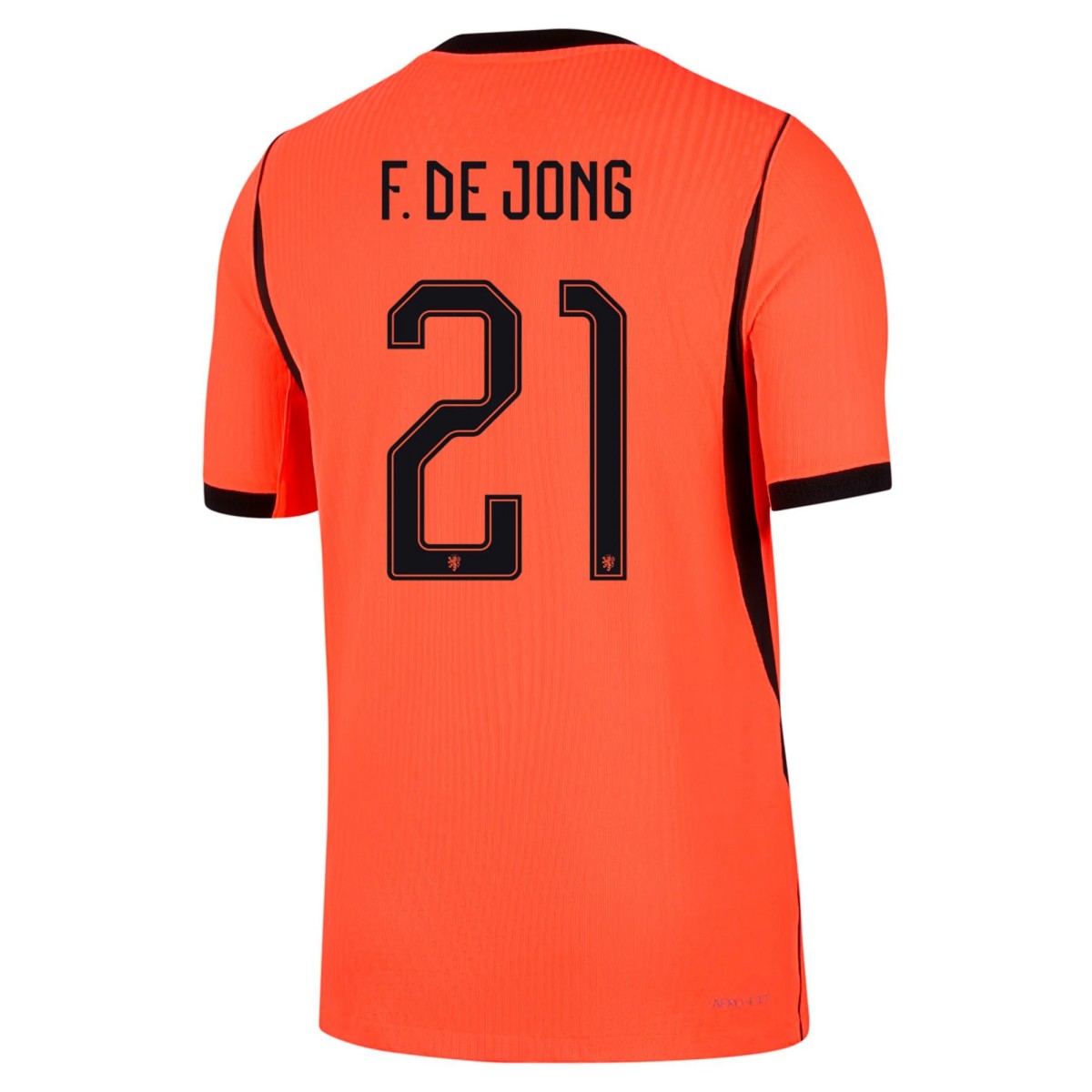 F.DE JONG #21 Netherlands Home Match Jersey Player Version World Cup 2026