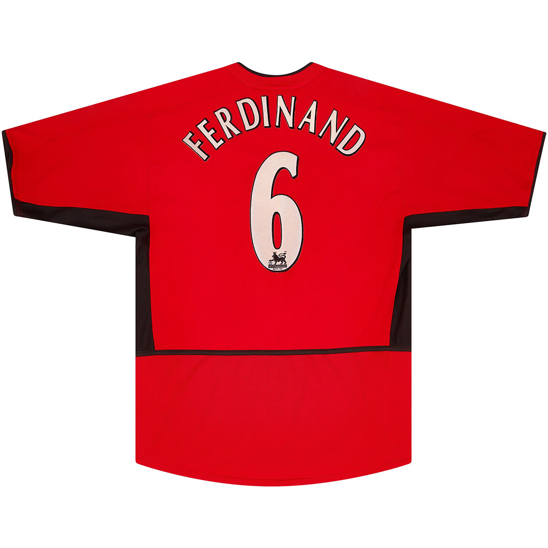 Ferdinand #6 Retro Manchester United Home Jersey 2002/04