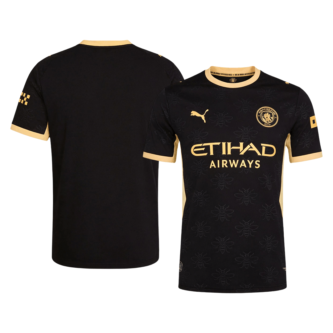 HAALAND #9 Manchester City Away Match Jersey Player Version 2026/27 - UCL Font (back view)