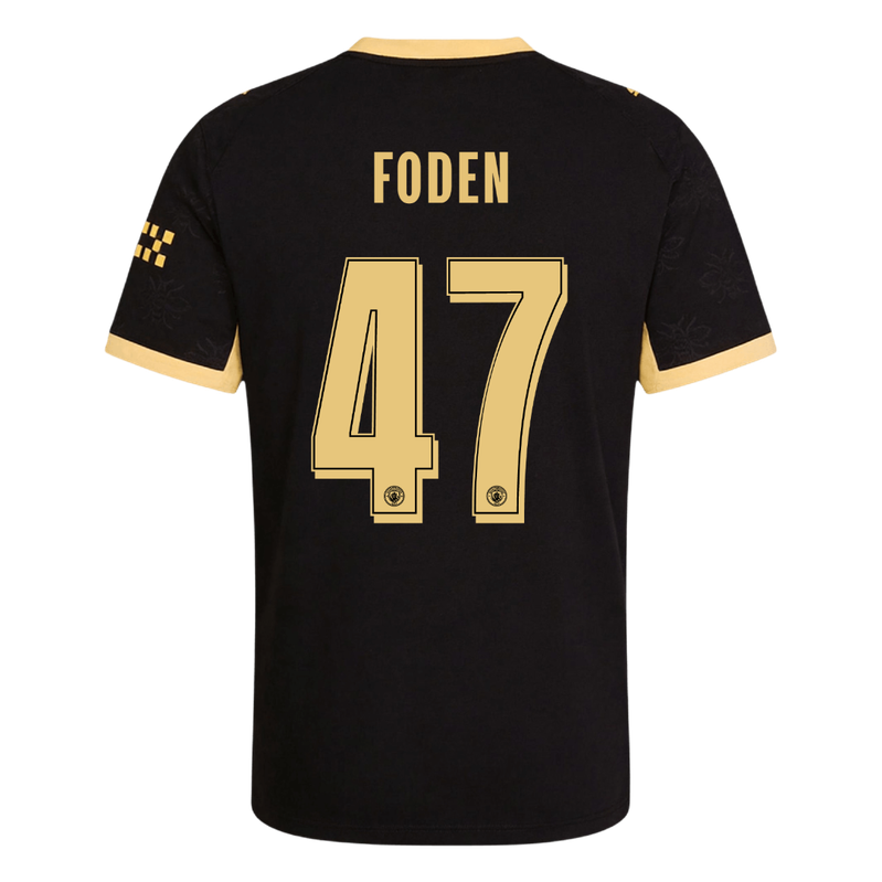 FODEN #47 Manchester City Away Match Jersey Player Version 2026/27 - UCL Font