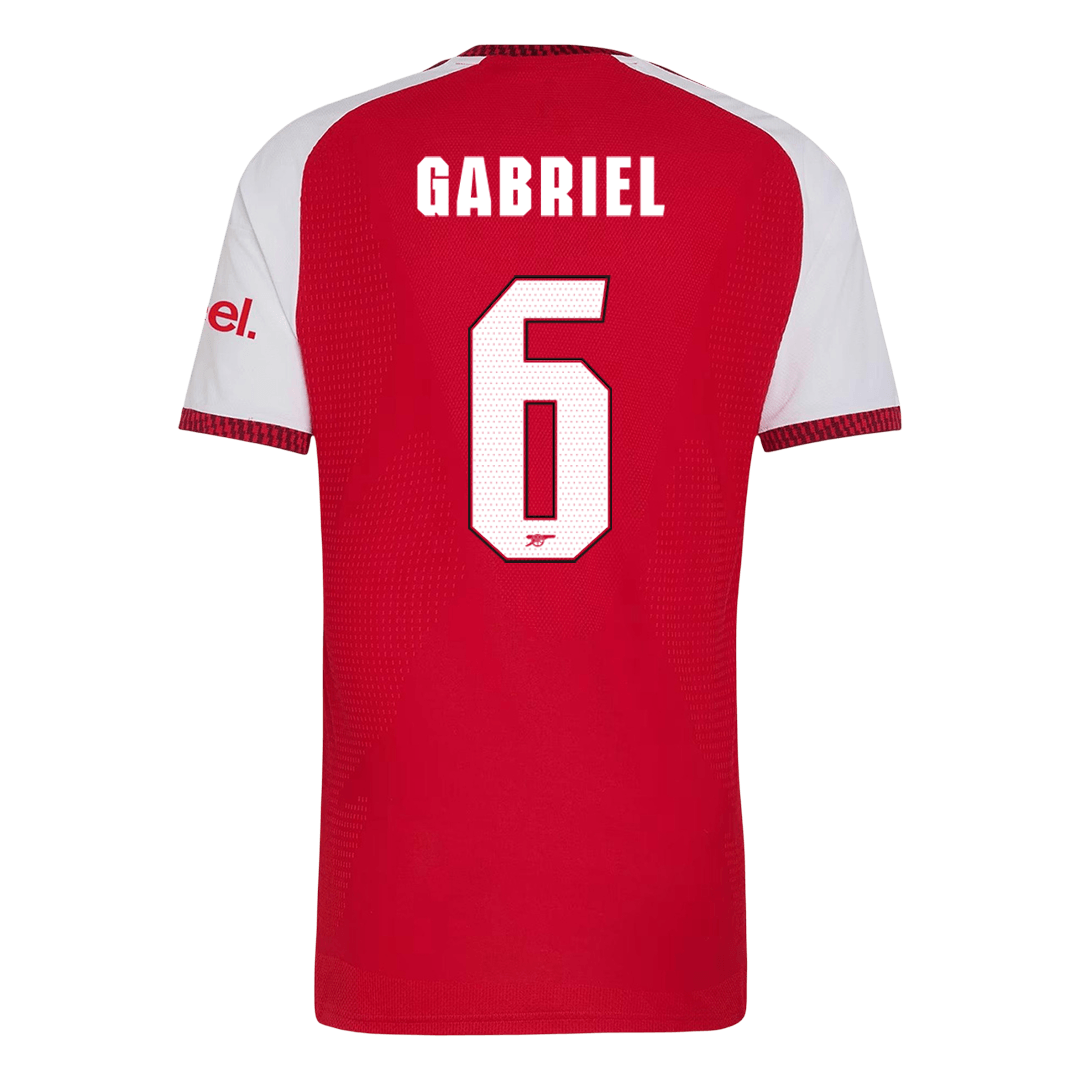 GABRIEL #6 Arsenal Home Match Jersey Player Version 2026/27 - UCL Font (back view)