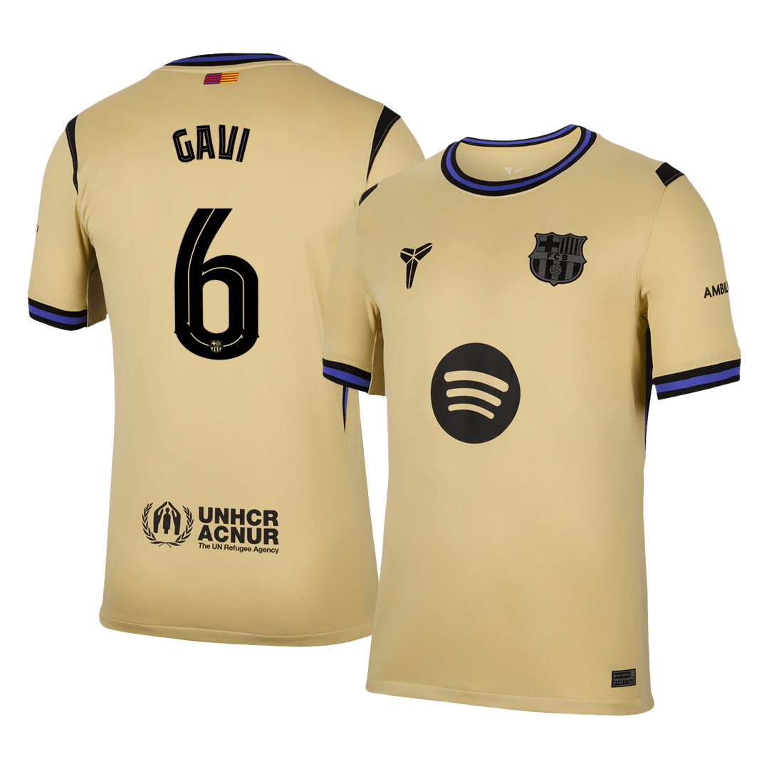 GAVI #6 Barcelona Away Jersey 2025/26 - UCL (back view)