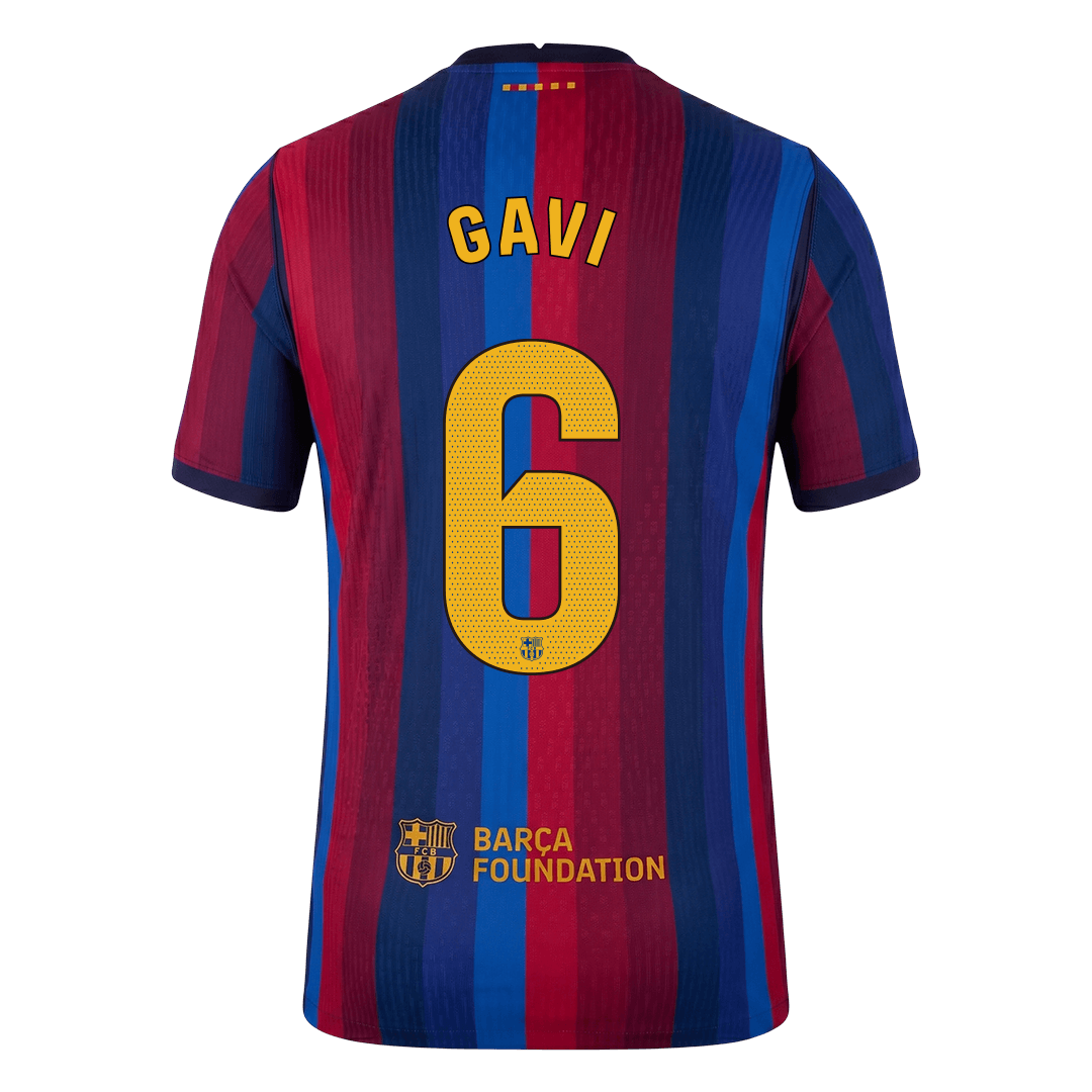 GAVI #6 Barcelona Home Match Jersey Player Version 2026/27 (back view)