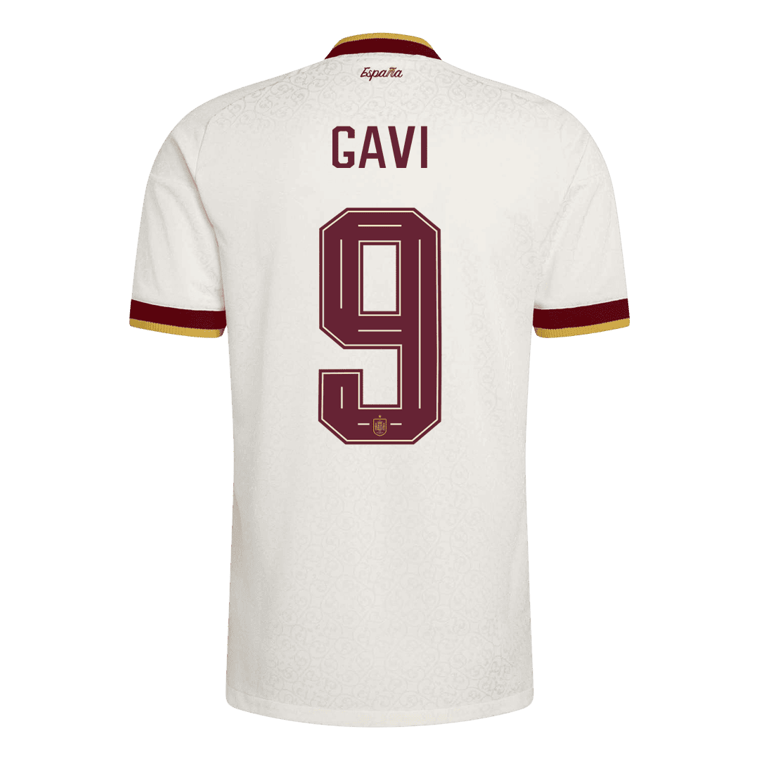 GAVI #9 Spain Away 2 Star Match Jersey Player Version 2026 (back view)