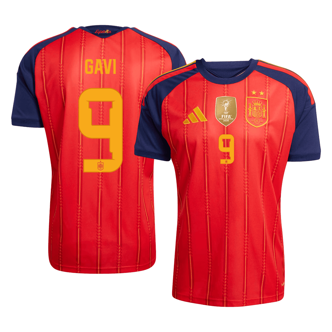 GAVI #9 Spain Home Winners 2 Star Jersey 2026