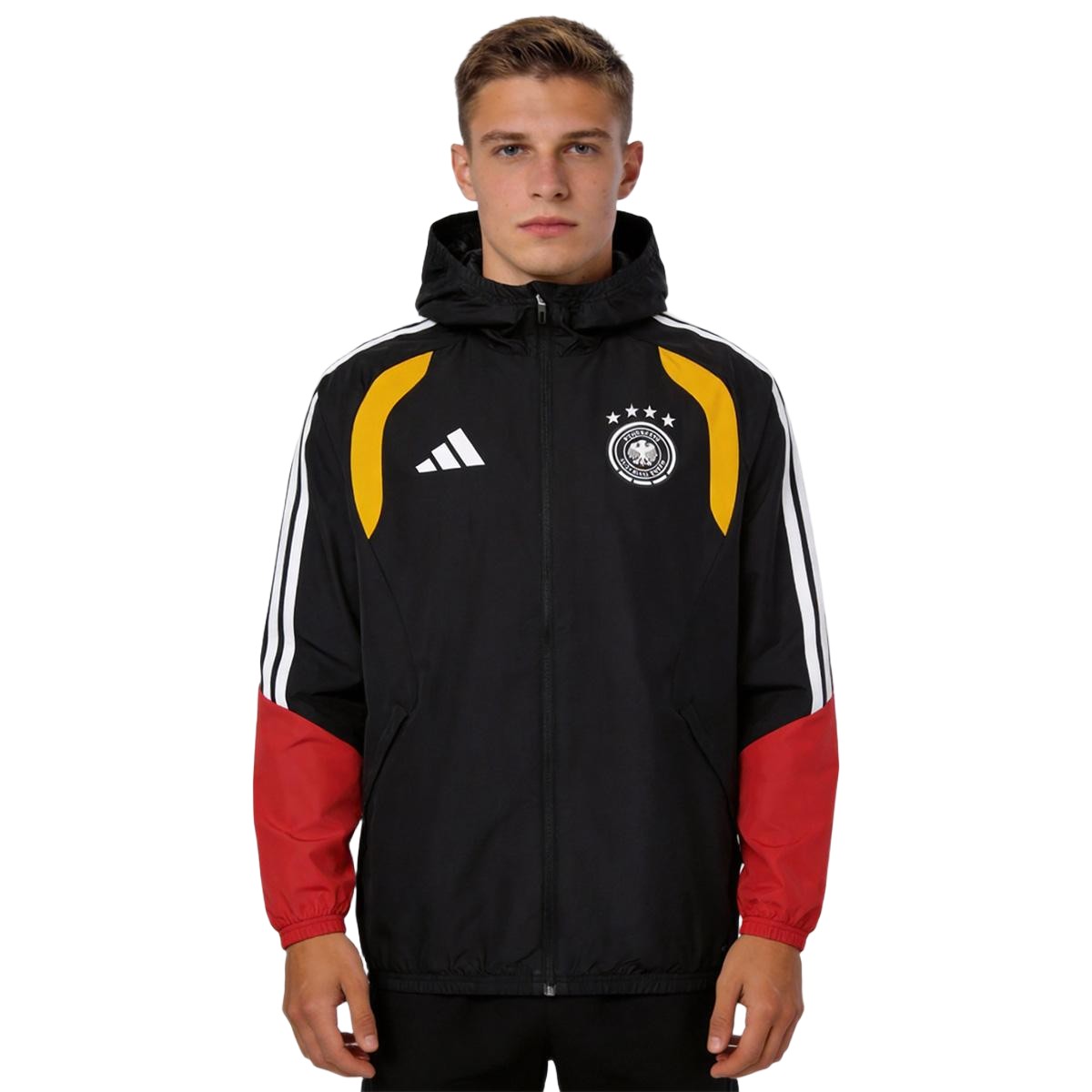 Germany Windbreaker Hoodie Jacket Red & Black 2026