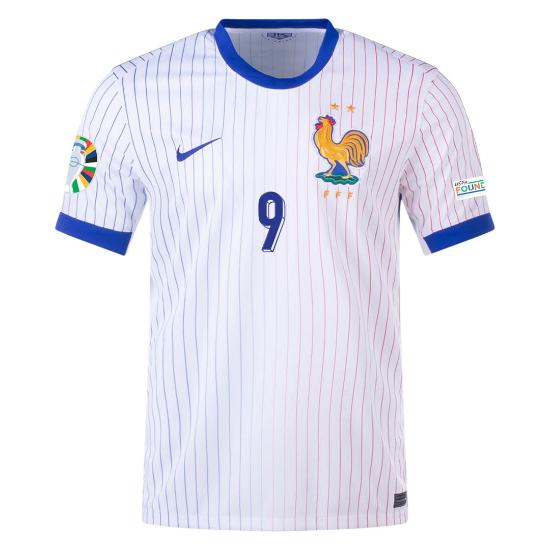 GIROUD #9 France Away Jersey Euro 2024 (back view)