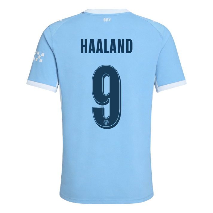 HAALAND #9 Manchester City Home Match Jersey Player Version 2026/27 - UCL Font