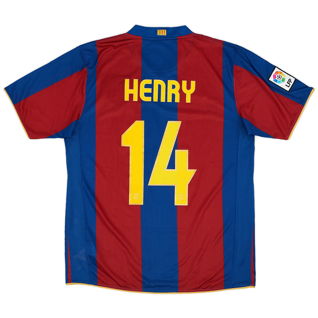 Henry #14 Retro Barcelona Home Jersey 50-Years Anniversary 2007/08
