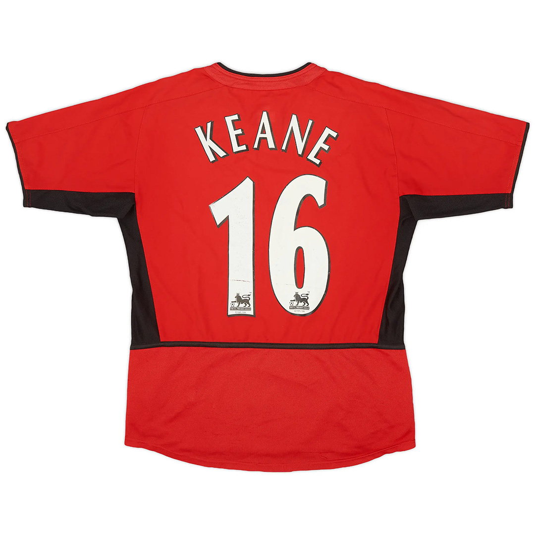 Keane #16 Retro Manchester United Home Jersey 2002/04