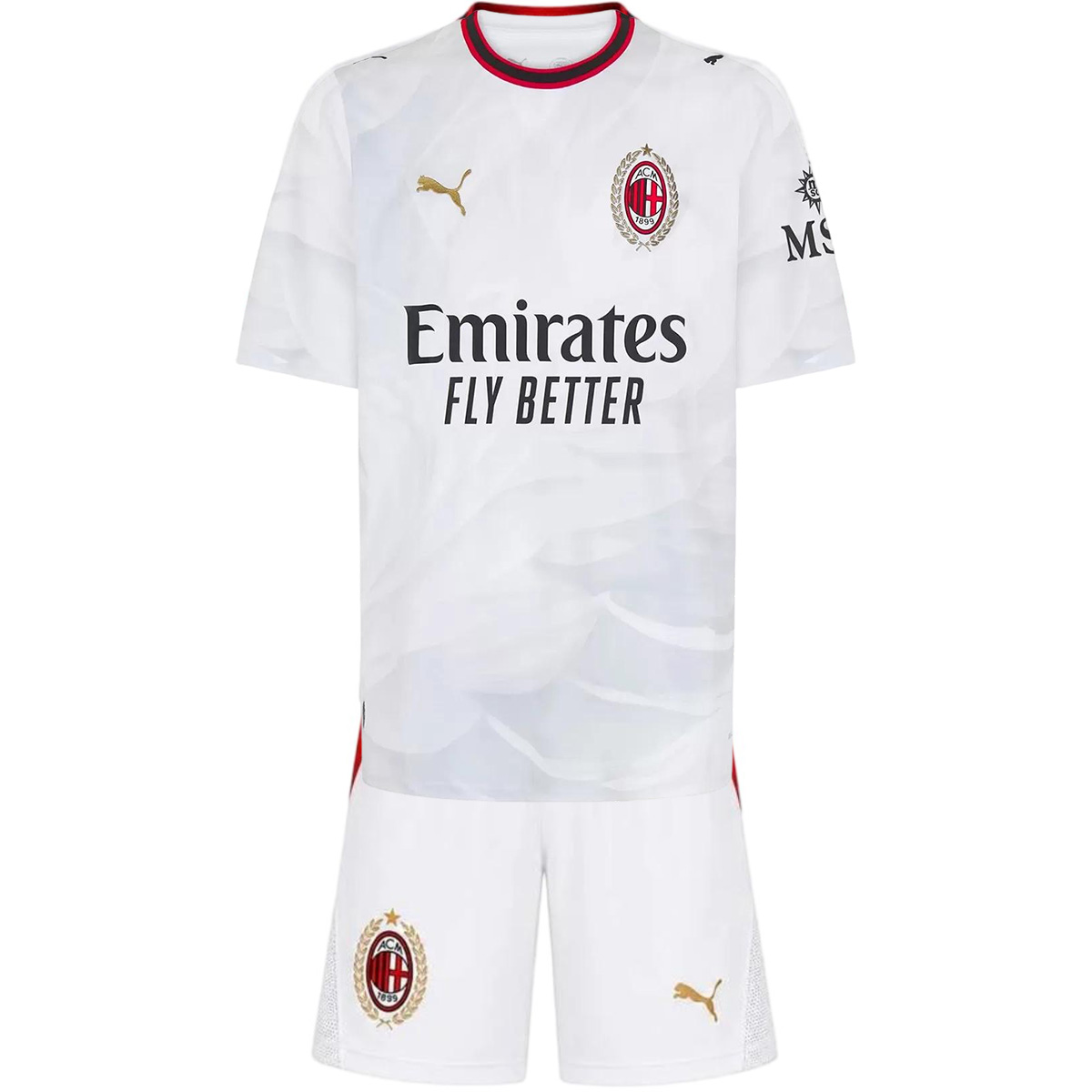 Kids AC Milan Away Jersey Kit 2026/27 (back view)