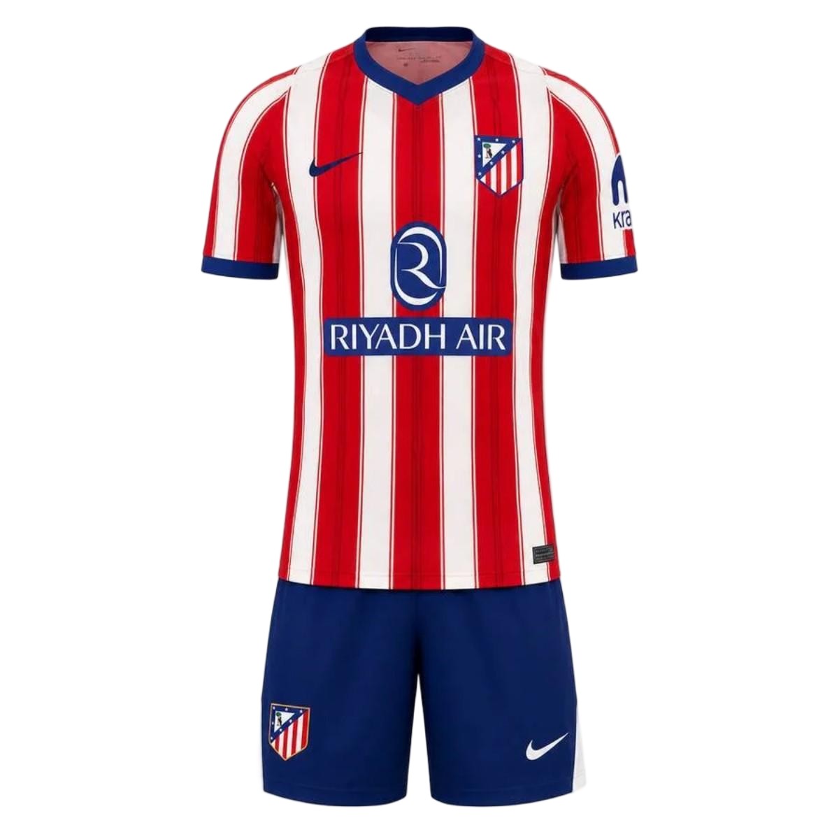 Kids Atletico Madrid Home Jersey Kit 2026/27 (back view)
