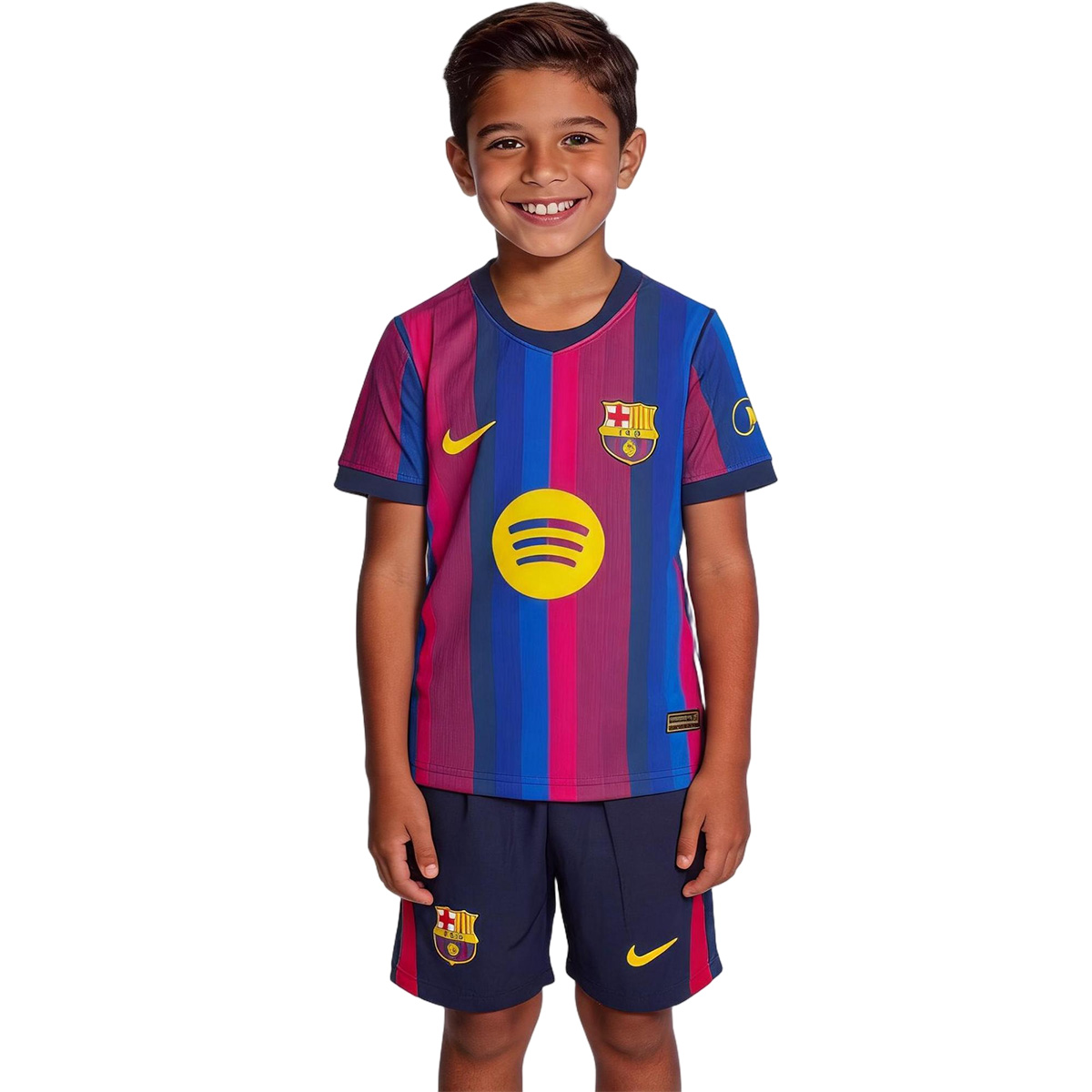 Kids Barcelona Home Match Jersey Kit Player Version 2026/27
