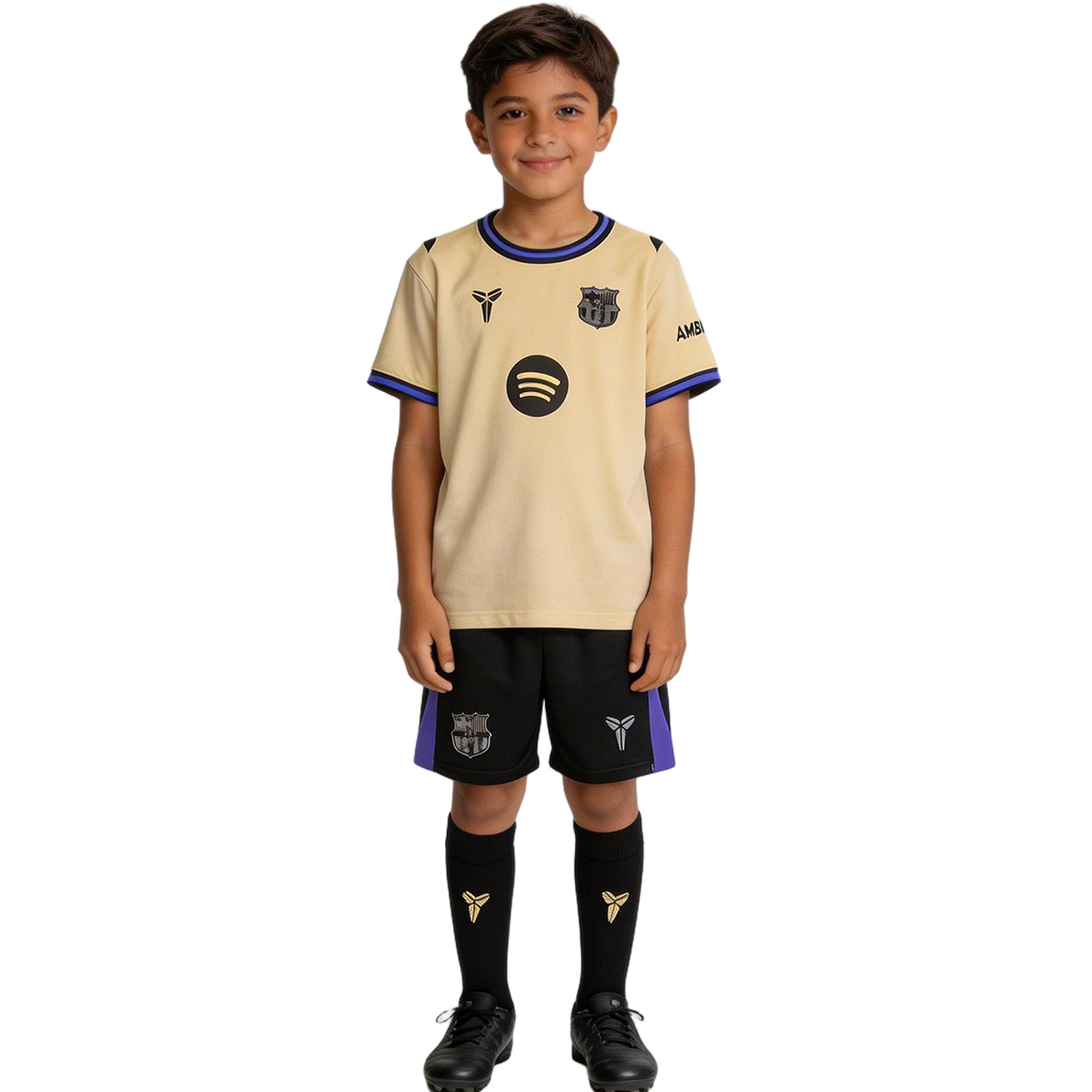 Kids Barcelona x Kobe Bryant Away Full Jersey Kit 2025/26