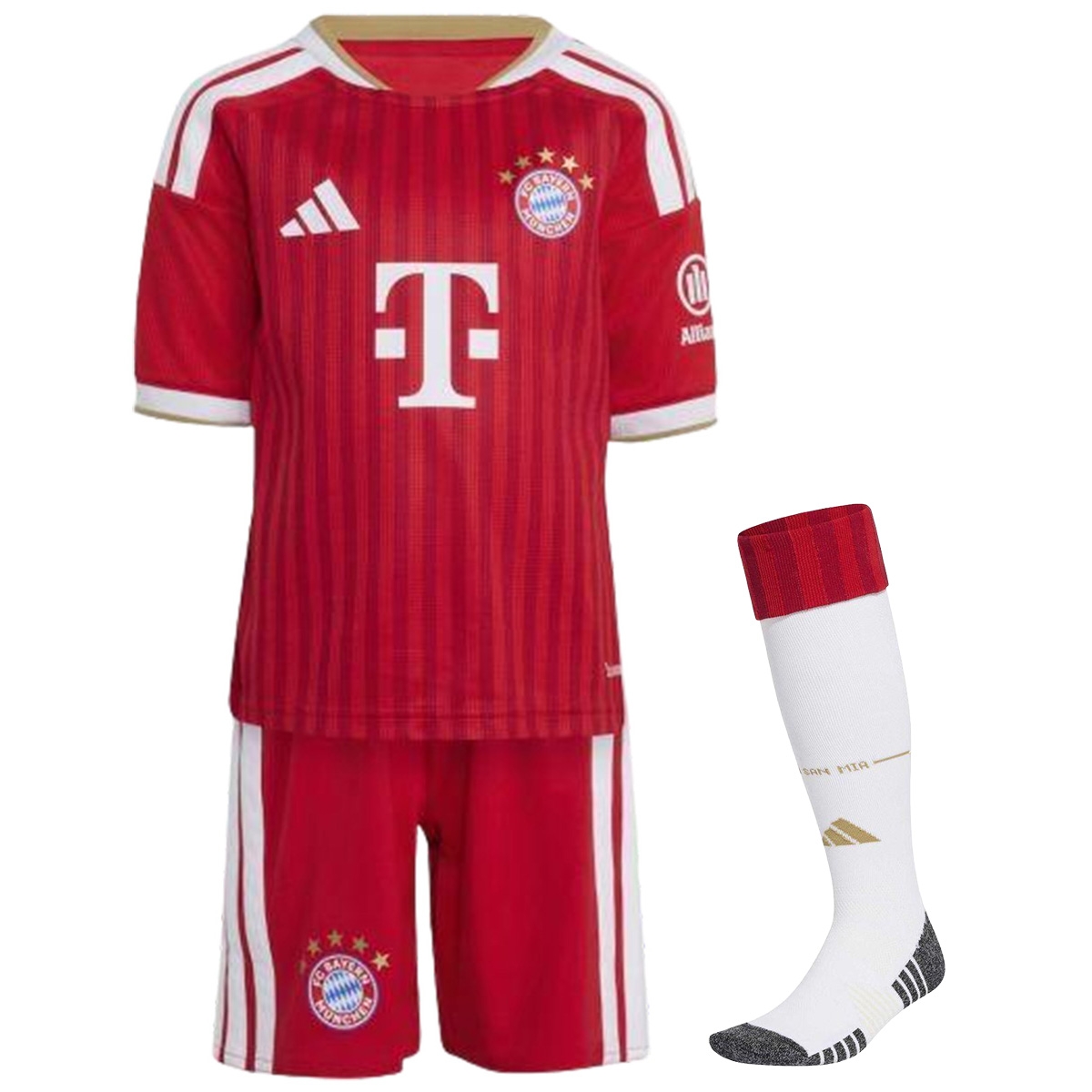 Kids Bayern Munich Home Jersey Full Kit 2026/27 (back view)