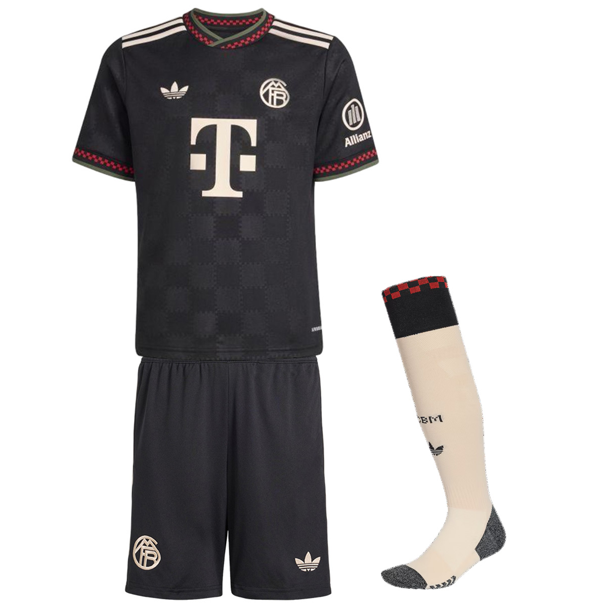 Kids Bayern Munich Third Jersey Full Kit 2025/26