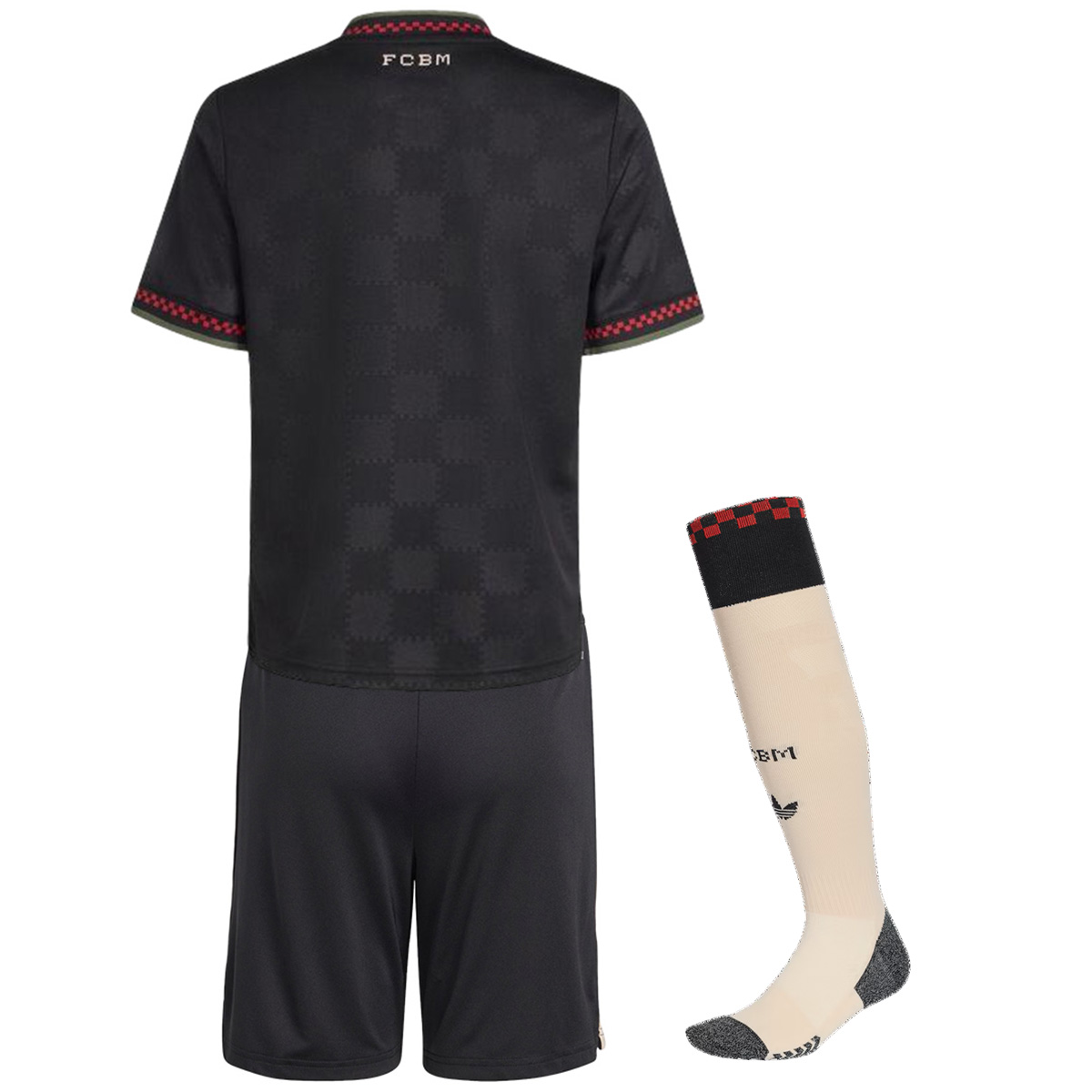 Kids Bayern Munich Third Jersey Full Kit 2025/26 (back view)