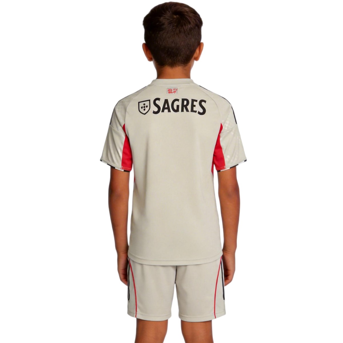 Kids Benfica Away Jersey Kit 2025/26 (back view)