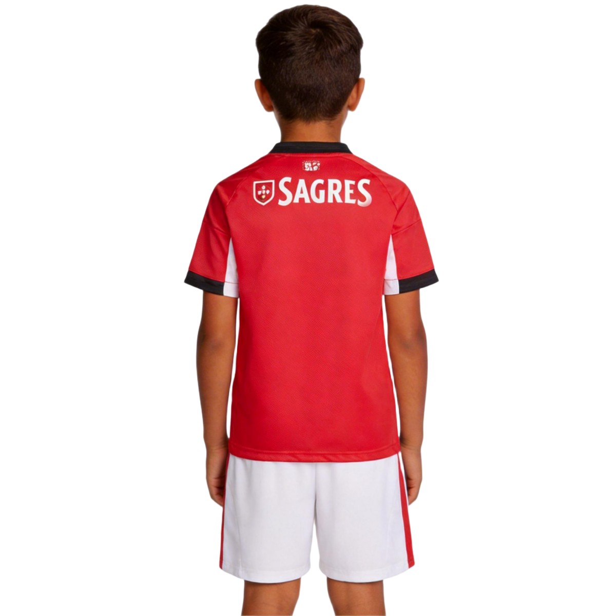 Kids Benfica Home Jersey Kit 2025/26 (back view)