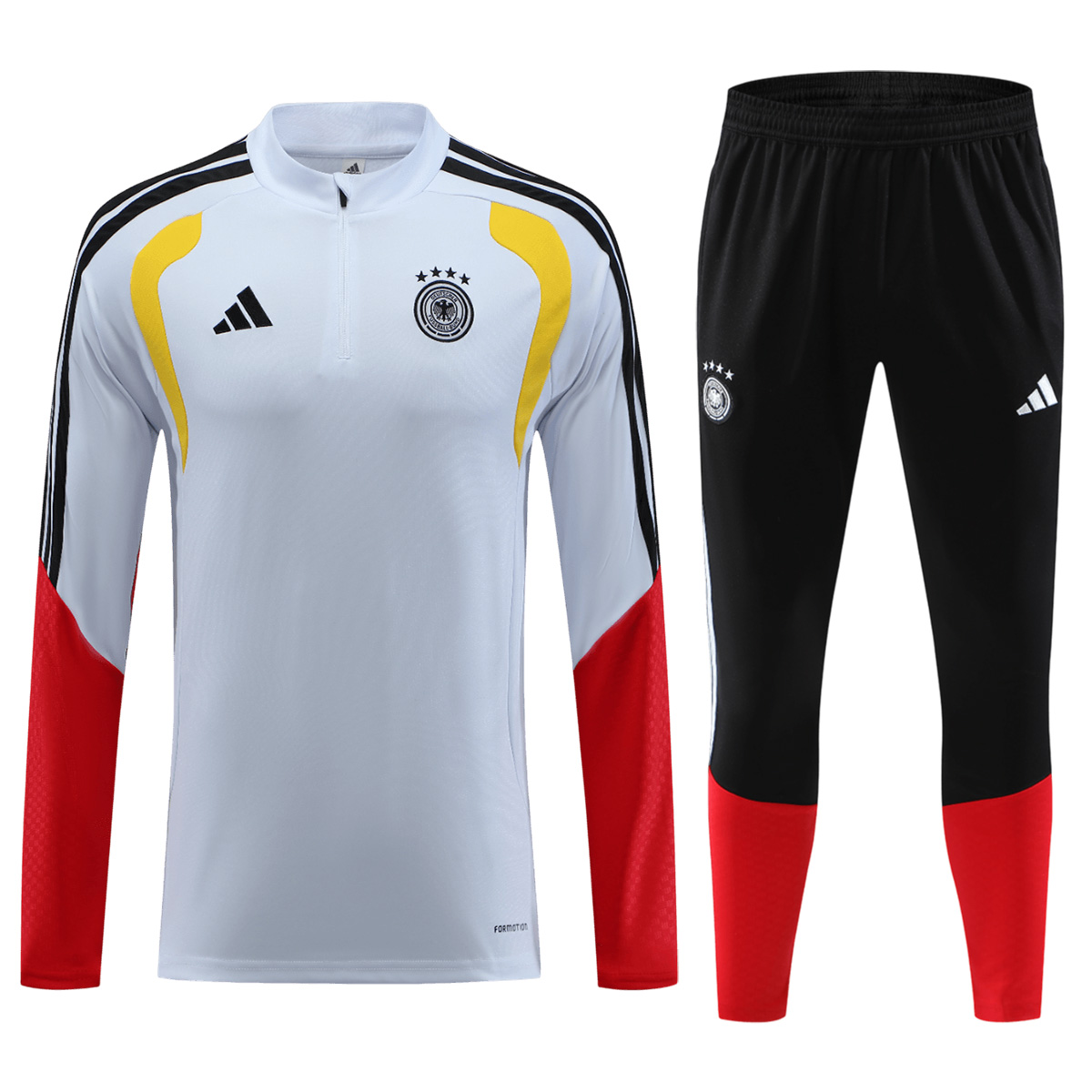 Kids Germany Zipper Sweatshirt Kit(Top+Pants) White 2026