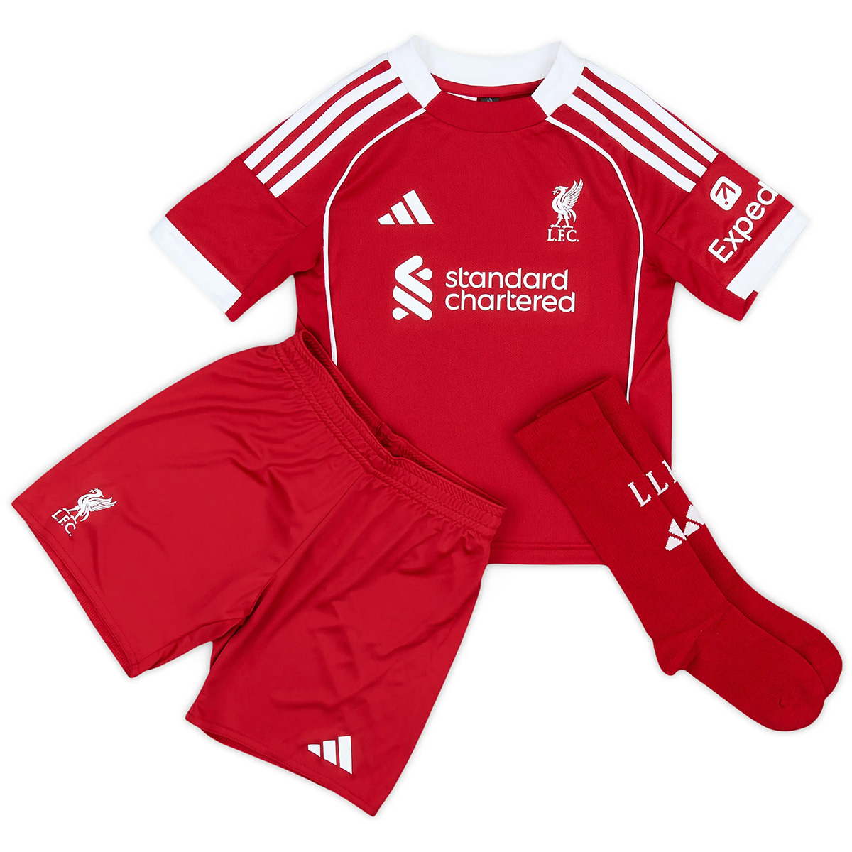 Kids Liverpool Home Jersey Full Kit 2025/26