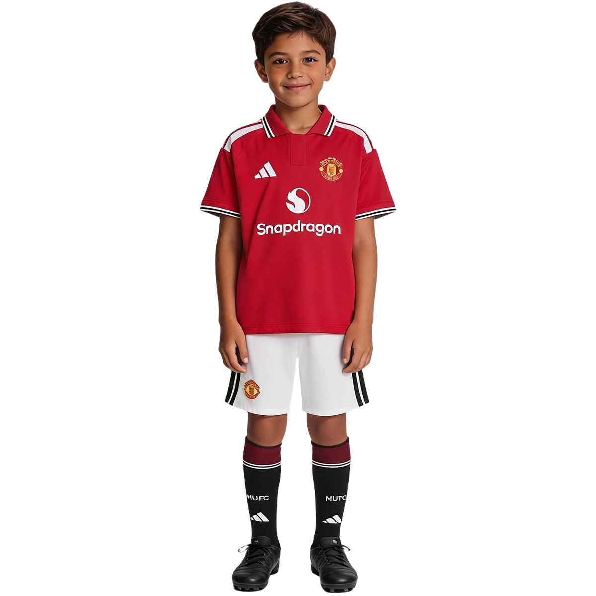 Kids Manchester United Home Jersey Full Kit 2026/27
