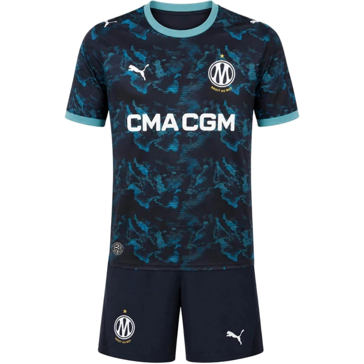 Kids Marseille Away Jersey Kit 2026/27 (back view)
