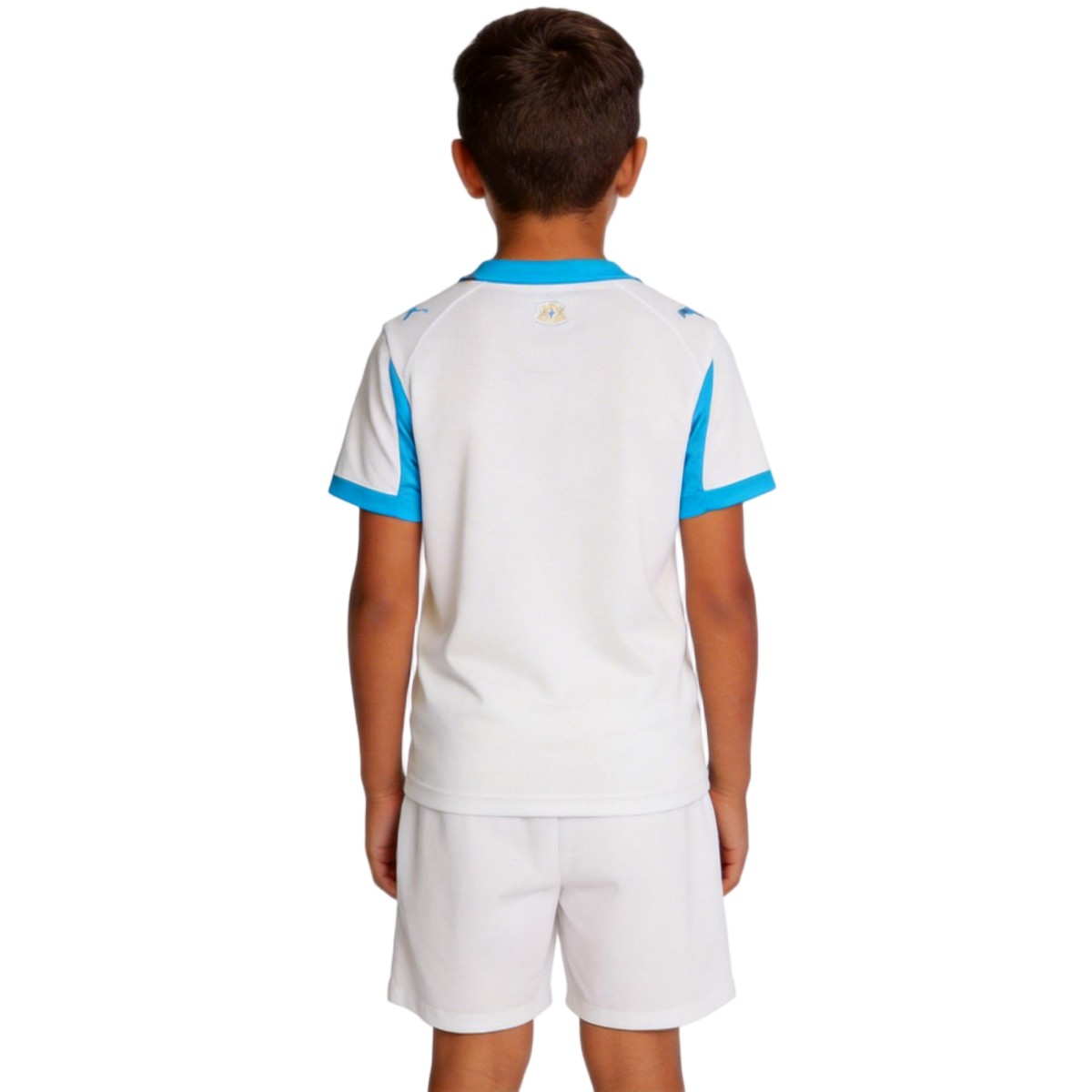 Kids Marseille Home Jersey Kit 2025/26 (back view)