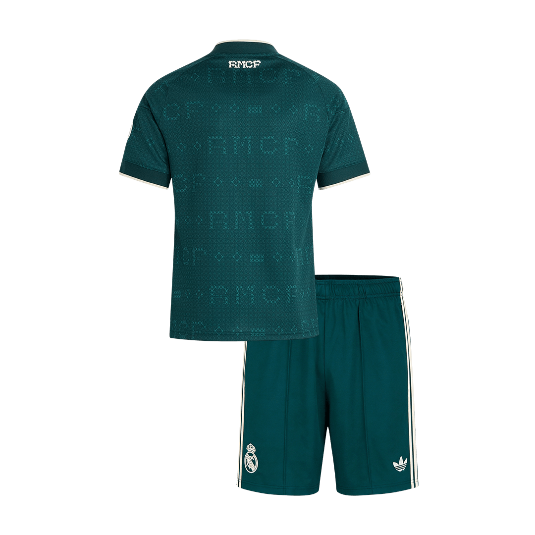 Kids Real Madrid Away Match Jersey Kit Player Version 2026/27 (back view)
