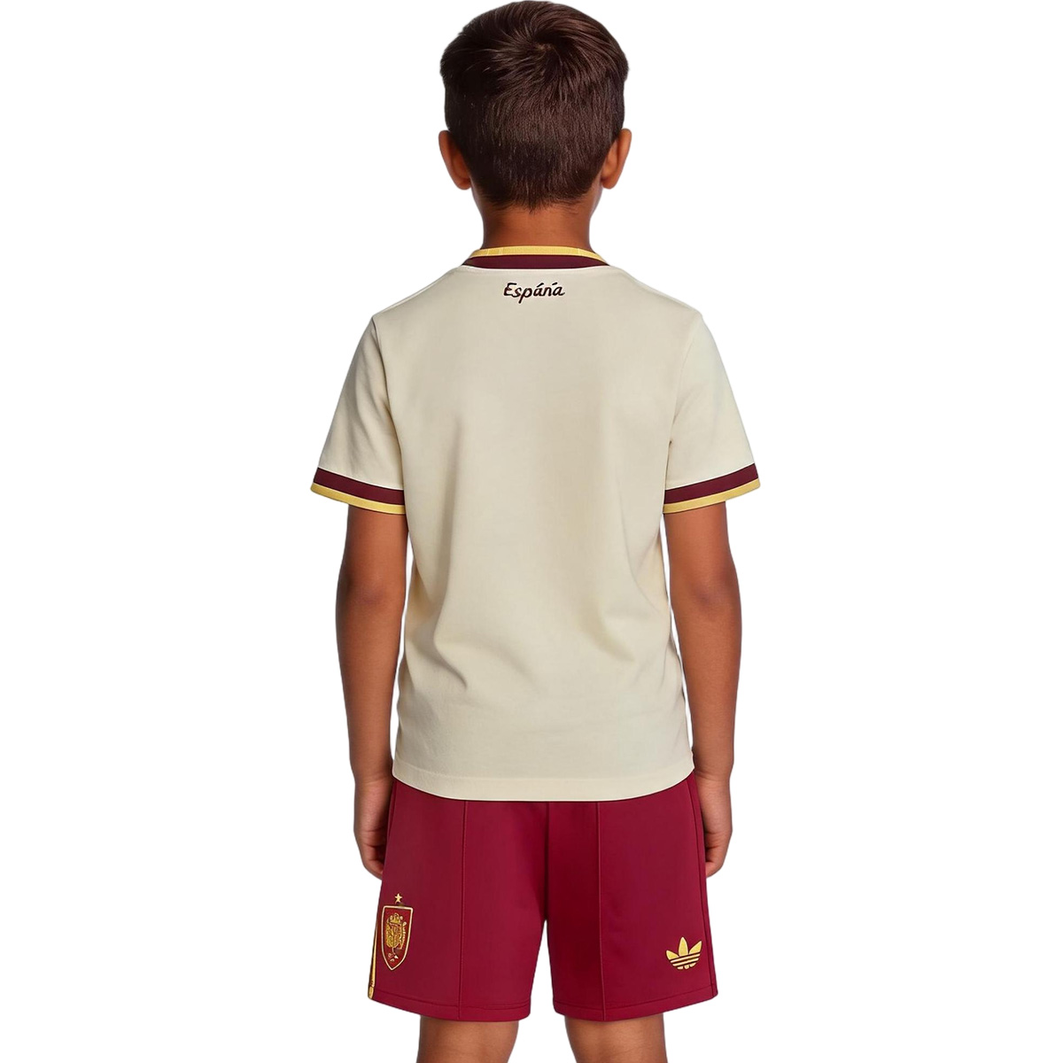 Kids Spain Away 2 Star Jersey Kit World Cup 2026 (back view)