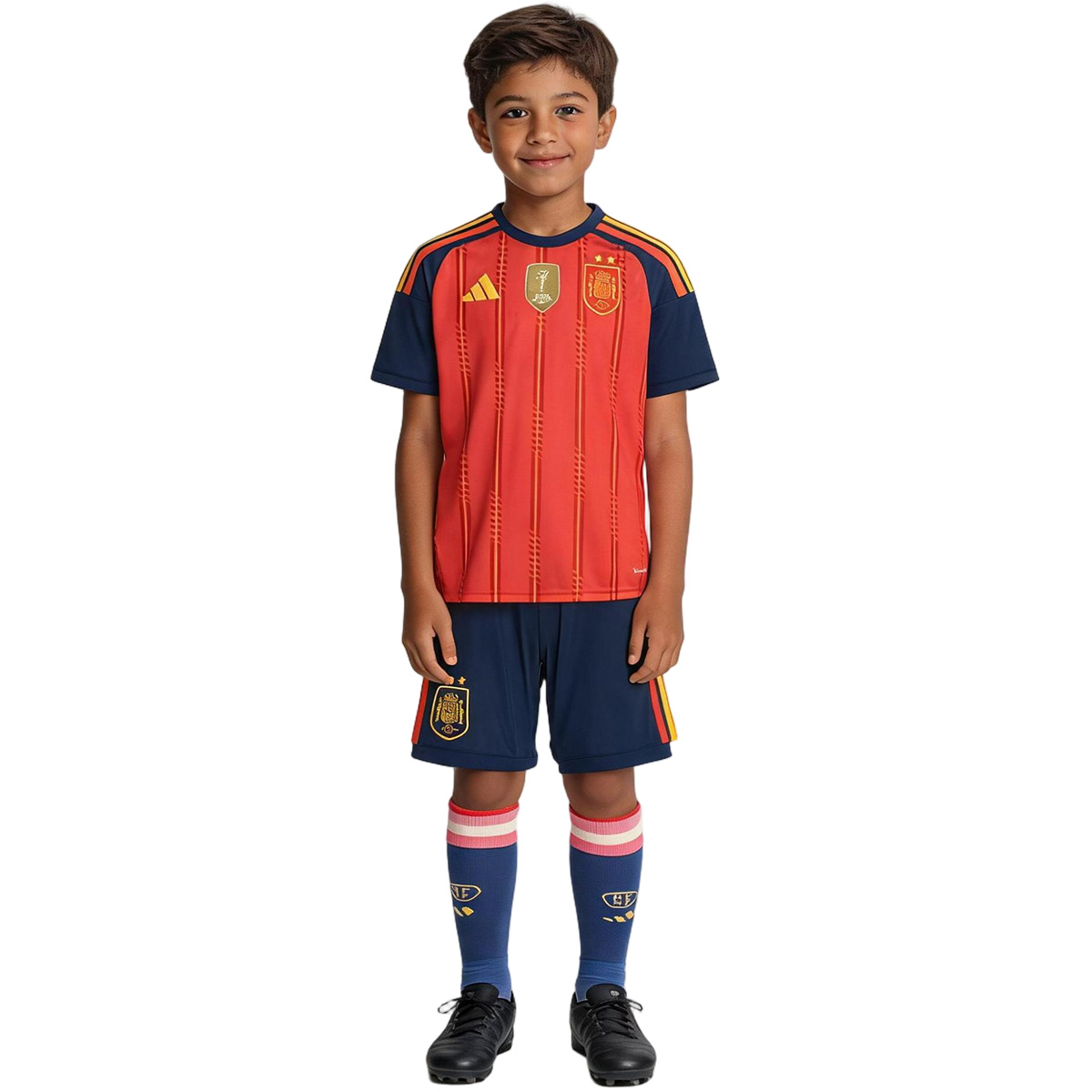 Kids Spain Home 2 Star Jersey Full Kit World Cup 2026