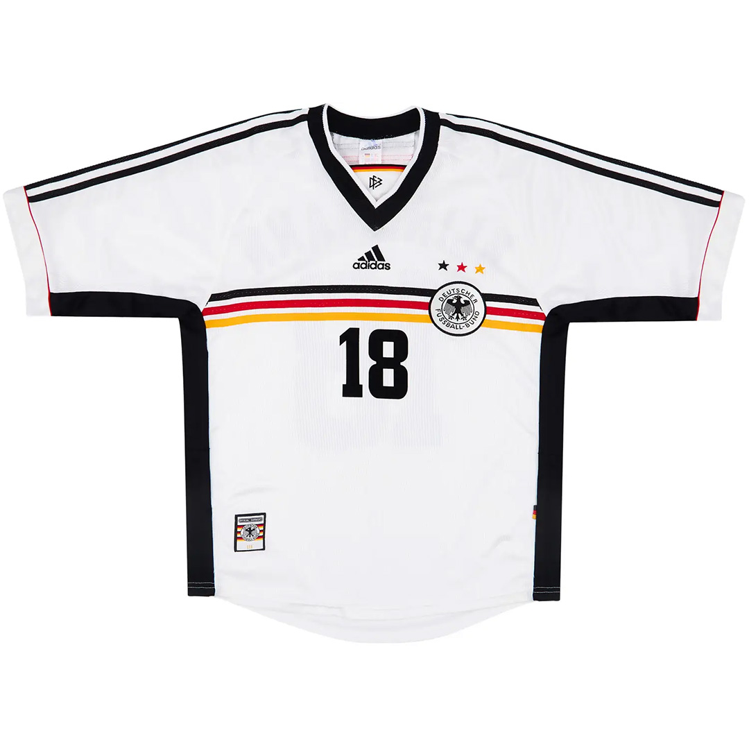 KLINSMANN #18 Retro Germany Home Jersey 1998 (back view)