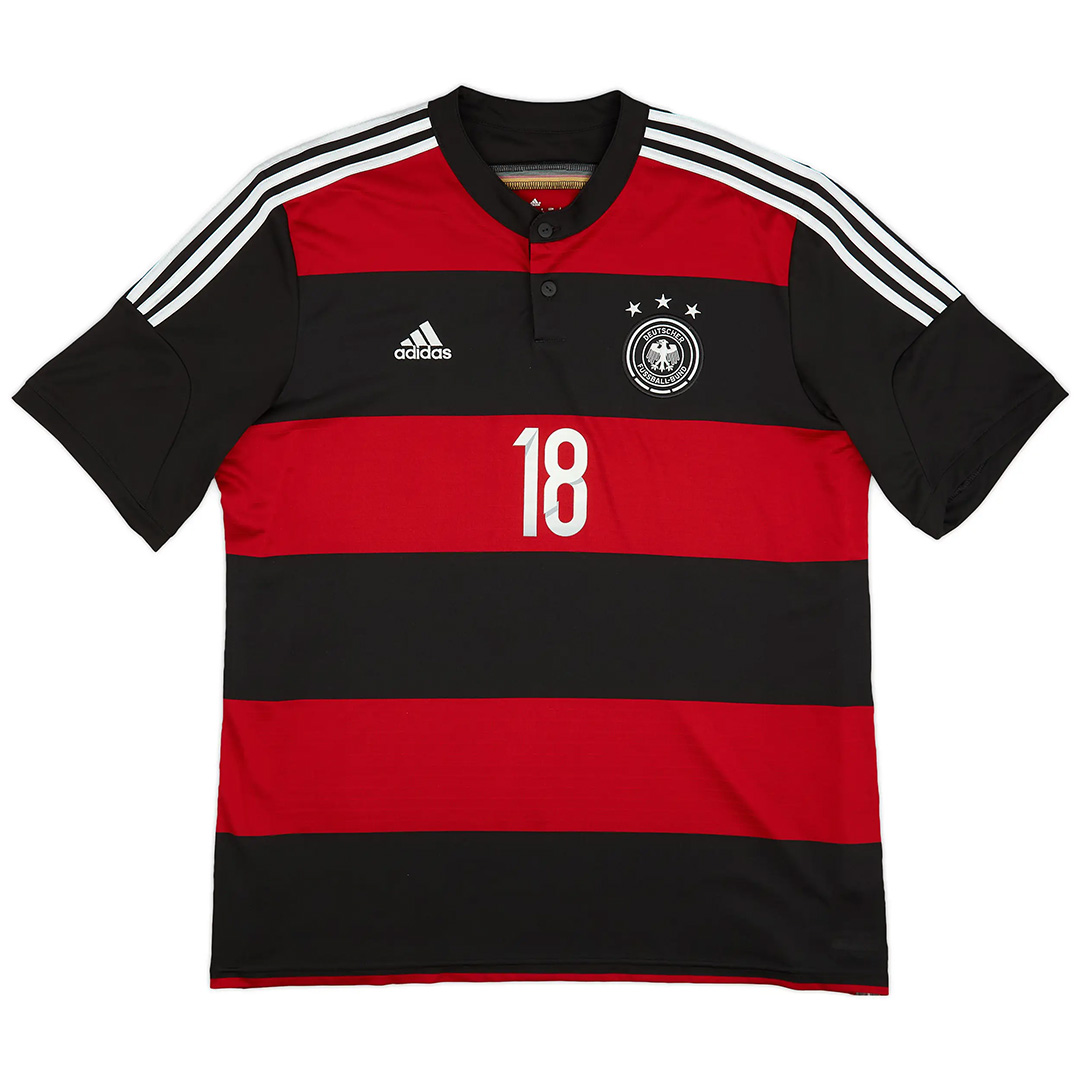 Kroos #18 Retro Germany Away Jersey World Cup 2014 (back view)