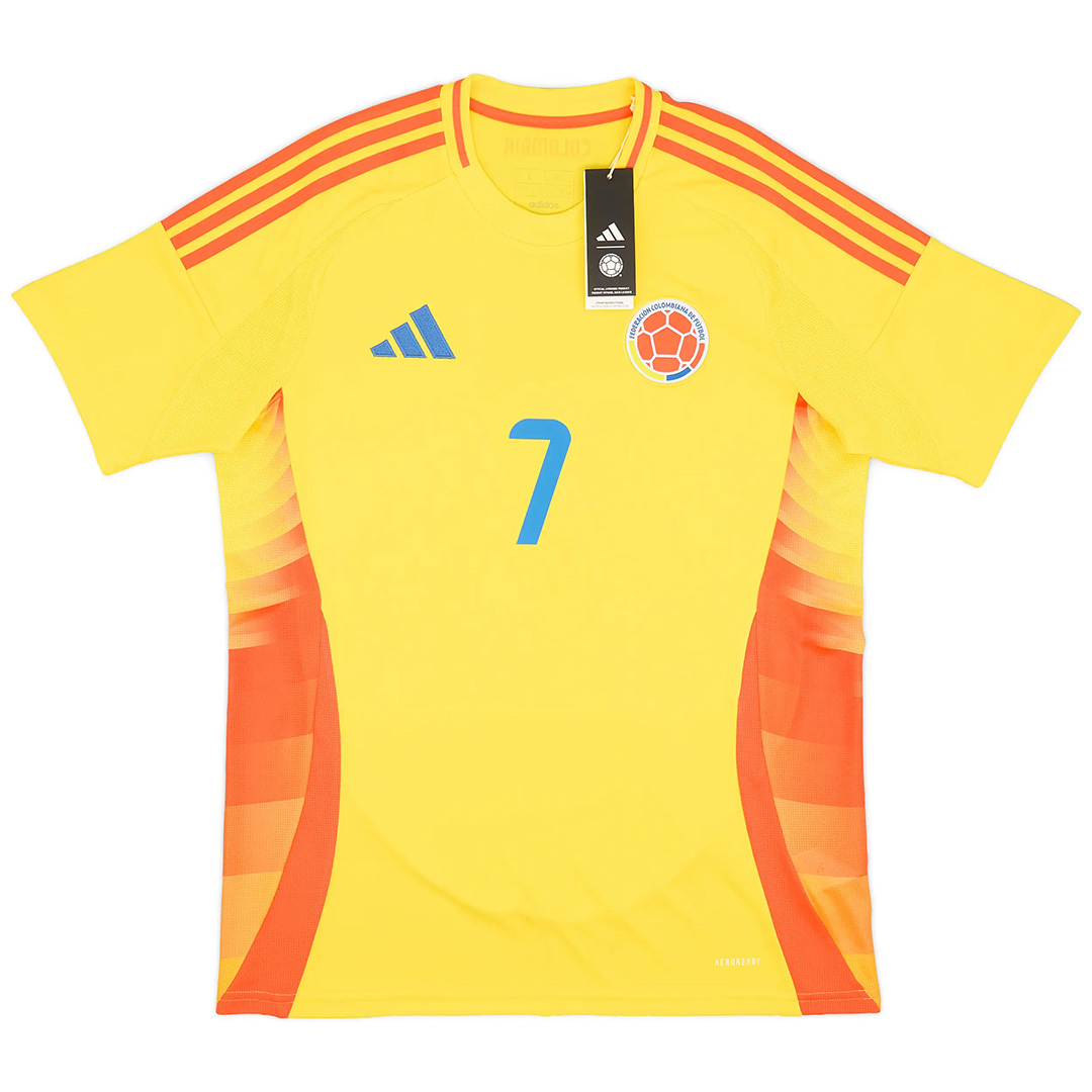 L.DÍAZ #7 Colombia Home Jersey Copa America 2024 (back view)